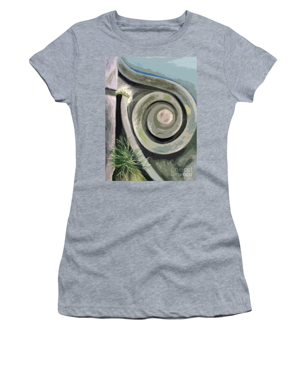Pastel Women's T-Shirt featuring the pastel Vevey Toy Factory Detail by Lynellen Nielsen