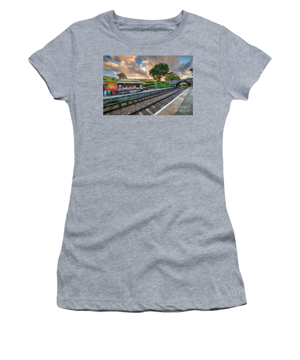Railroad Women's T-Shirt featuring the photograph Victorian Station by Adrian Evans