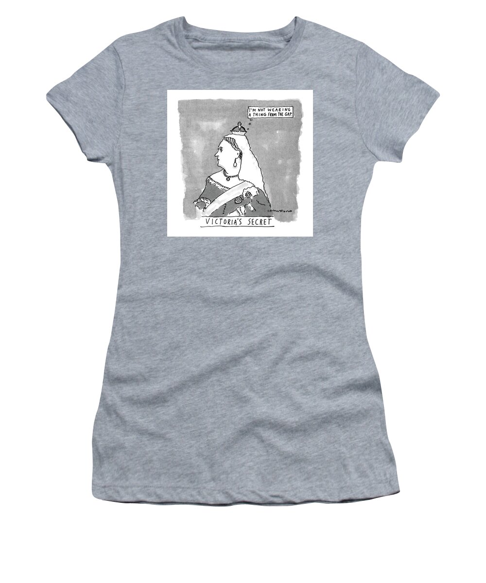 Style Women's T-Shirt featuring the drawing Victoria's Secret by Michael Crawford