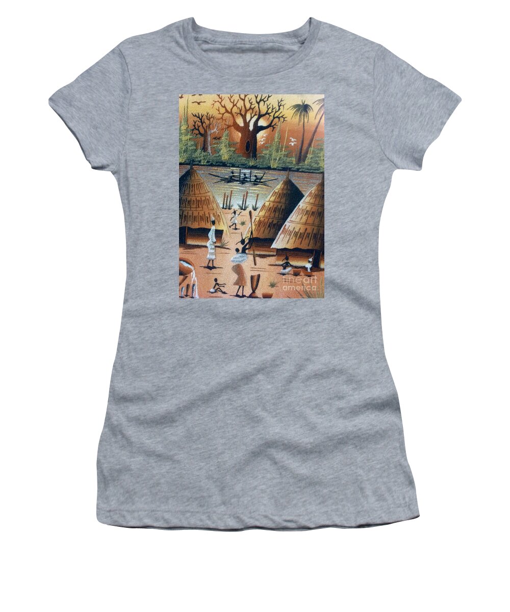 Oasis Gallery Women's T-Shirt featuring the photograph Village Oasis by Fania Simon