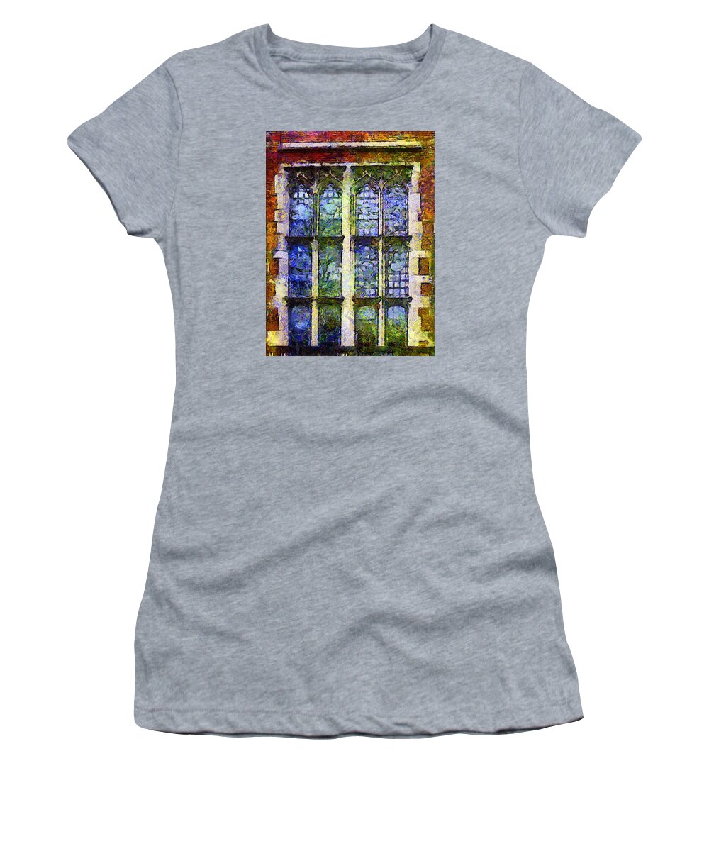 Architecture Women's T-Shirt featuring the painting Vincent's Window by RC DeWinter