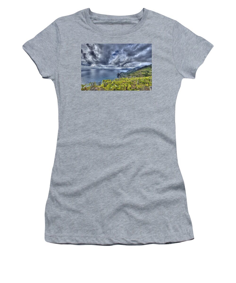 Europe Women's T-Shirt featuring the photograph Vineyards above Cinque Terre by Matt Swinden