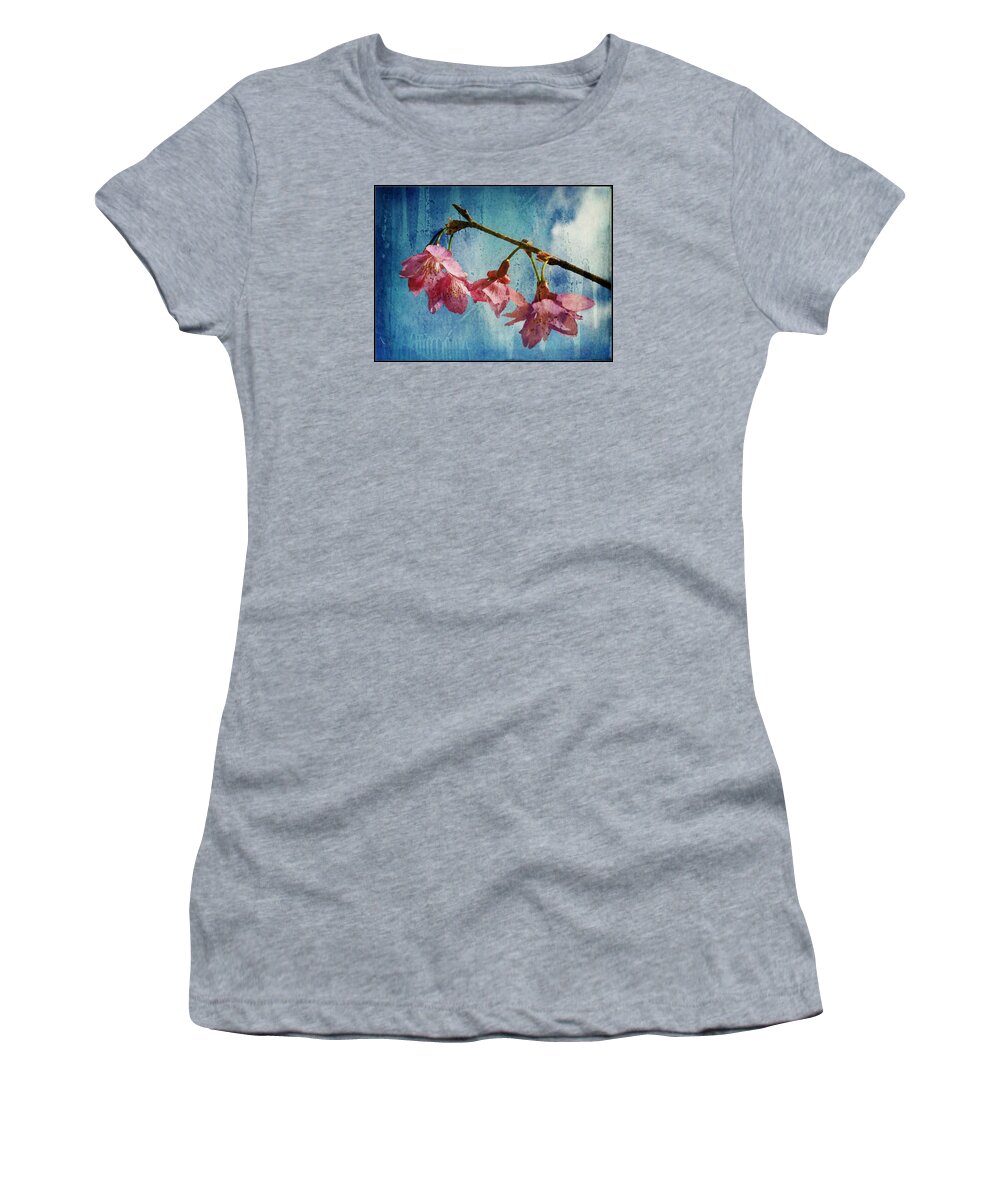 Cherry Women's T-Shirt featuring the photograph Vintage Blossoms by Carla Parris