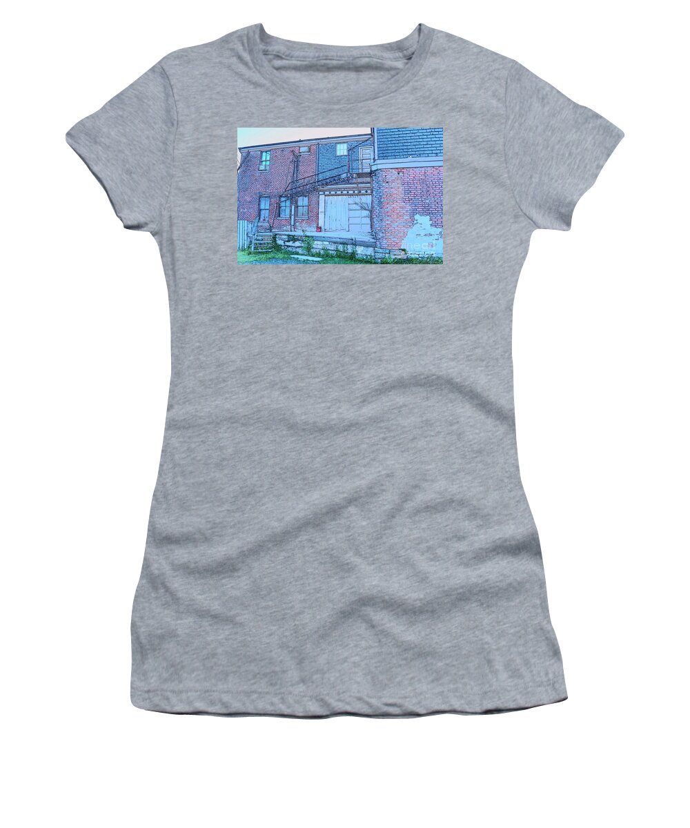 Wares Women's T-Shirt featuring the photograph Warehouse by Beverly Shelby