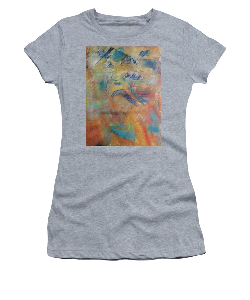 Derek Kaplan Art Women's T-Shirt featuring the painting Warm My Heart by Derek Kaplan