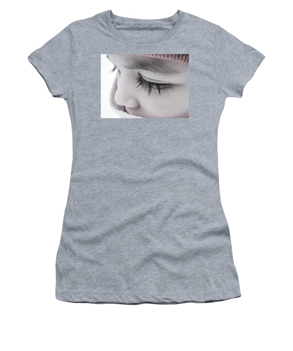 Water Droplets Women's T-Shirt featuring the photograph Water droplets by Marianna Mills