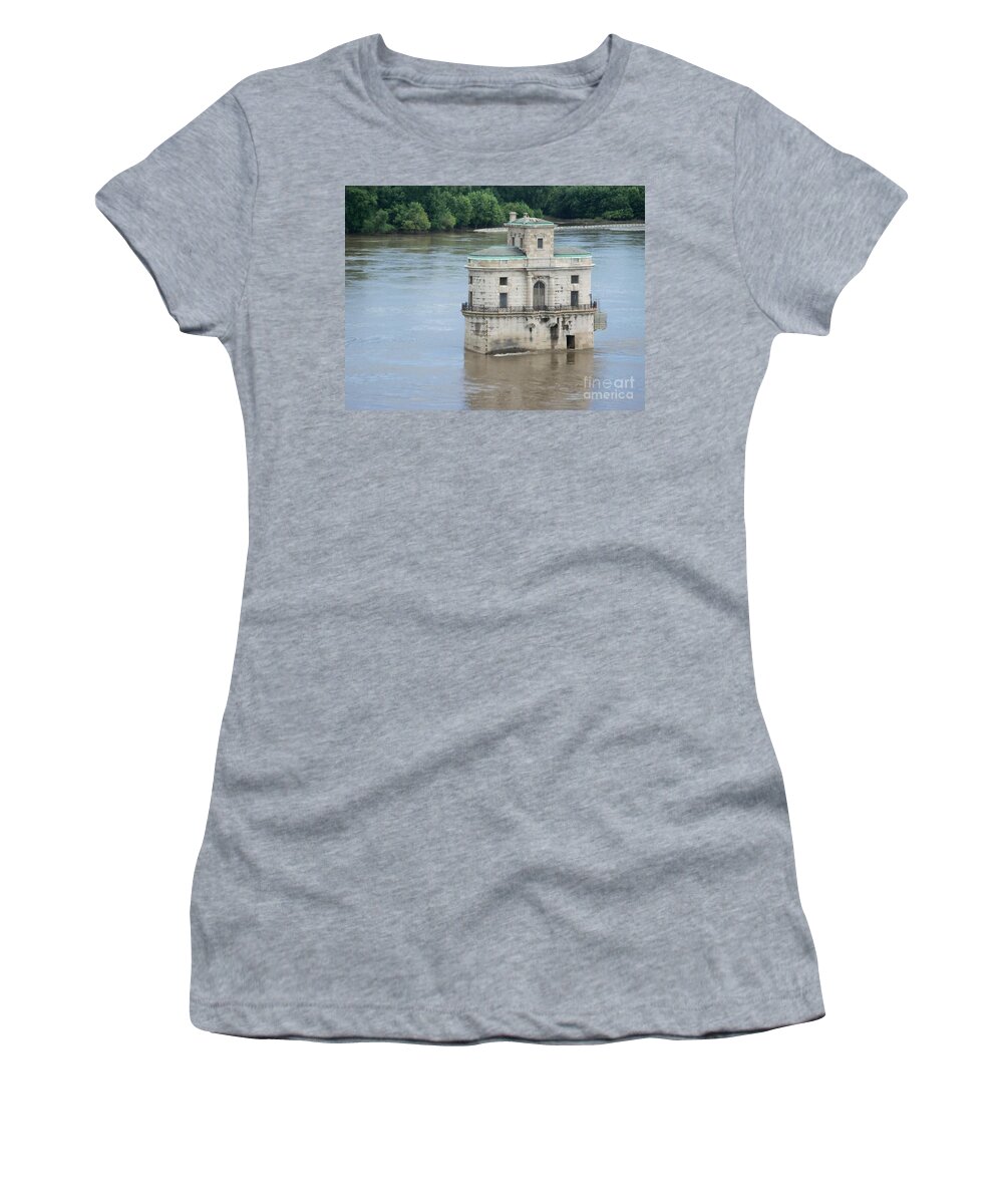  Women's T-Shirt featuring the photograph Water House by Kelly Awad