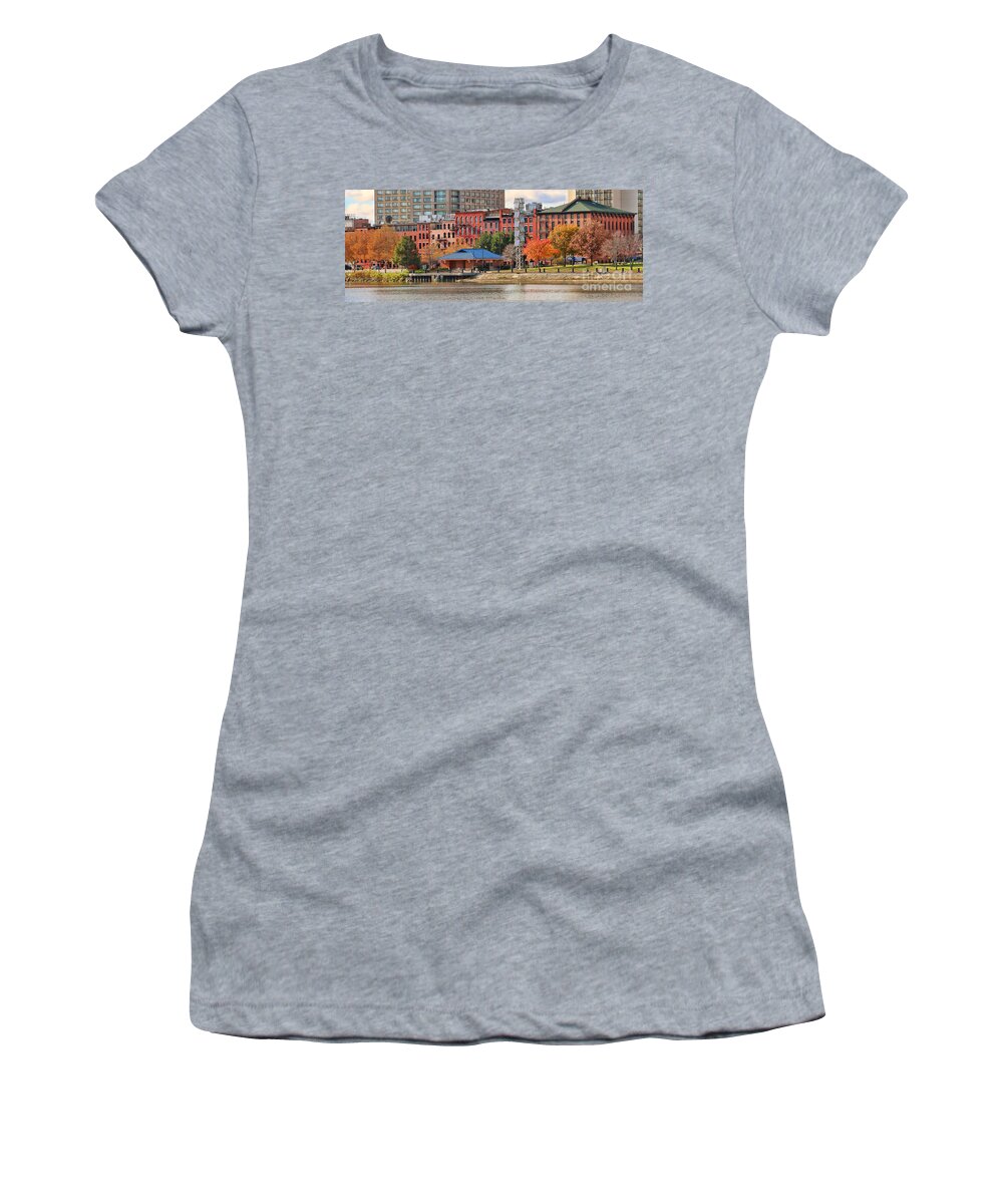Water Street Women's T-Shirt featuring the photograph Water Street Downtown Toledo 5226 b by Jack Schultz