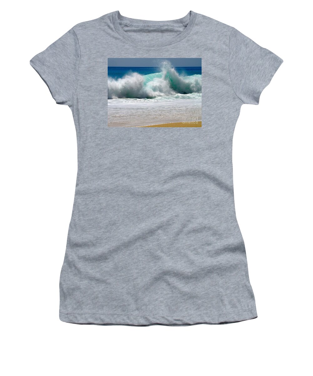 Water Women's T-Shirt featuring the photograph Wave by Karon Melillo DeVega