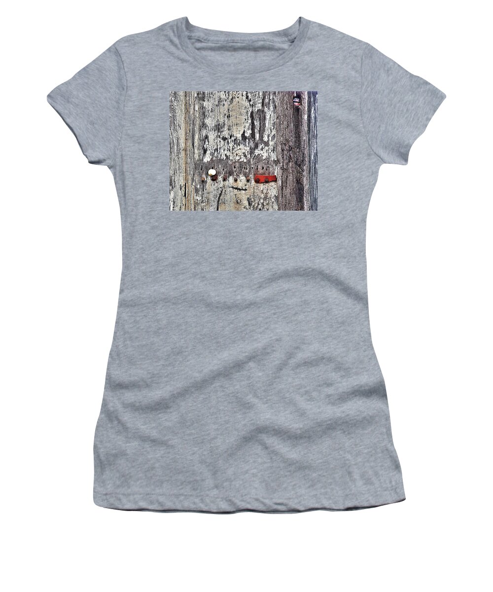 Wood Women's T-Shirt featuring the photograph Weathered Wood by Rick Mosher