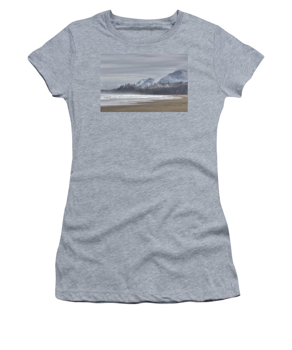 Beach Women's T-Shirt featuring the photograph West Coast Mist by Randy Hall