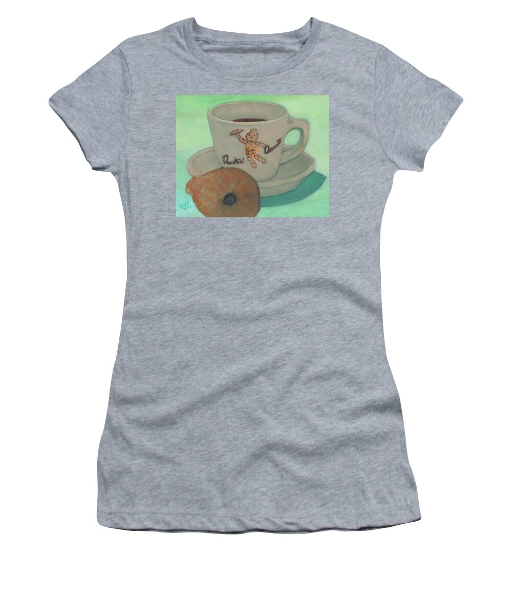 Coffee Women's T-Shirt featuring the painting When Cars Had Fins by Cliff Wilson