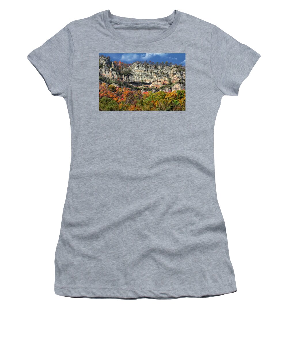 Cumberland Gap National Historical Park Women's T-Shirt featuring the photograph White Rocks by Mary Almond