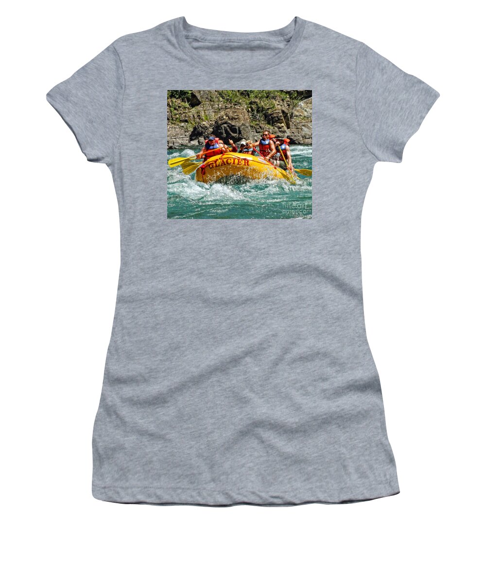 Water Women's T-Shirt featuring the photograph White water fun by Bob Hislop