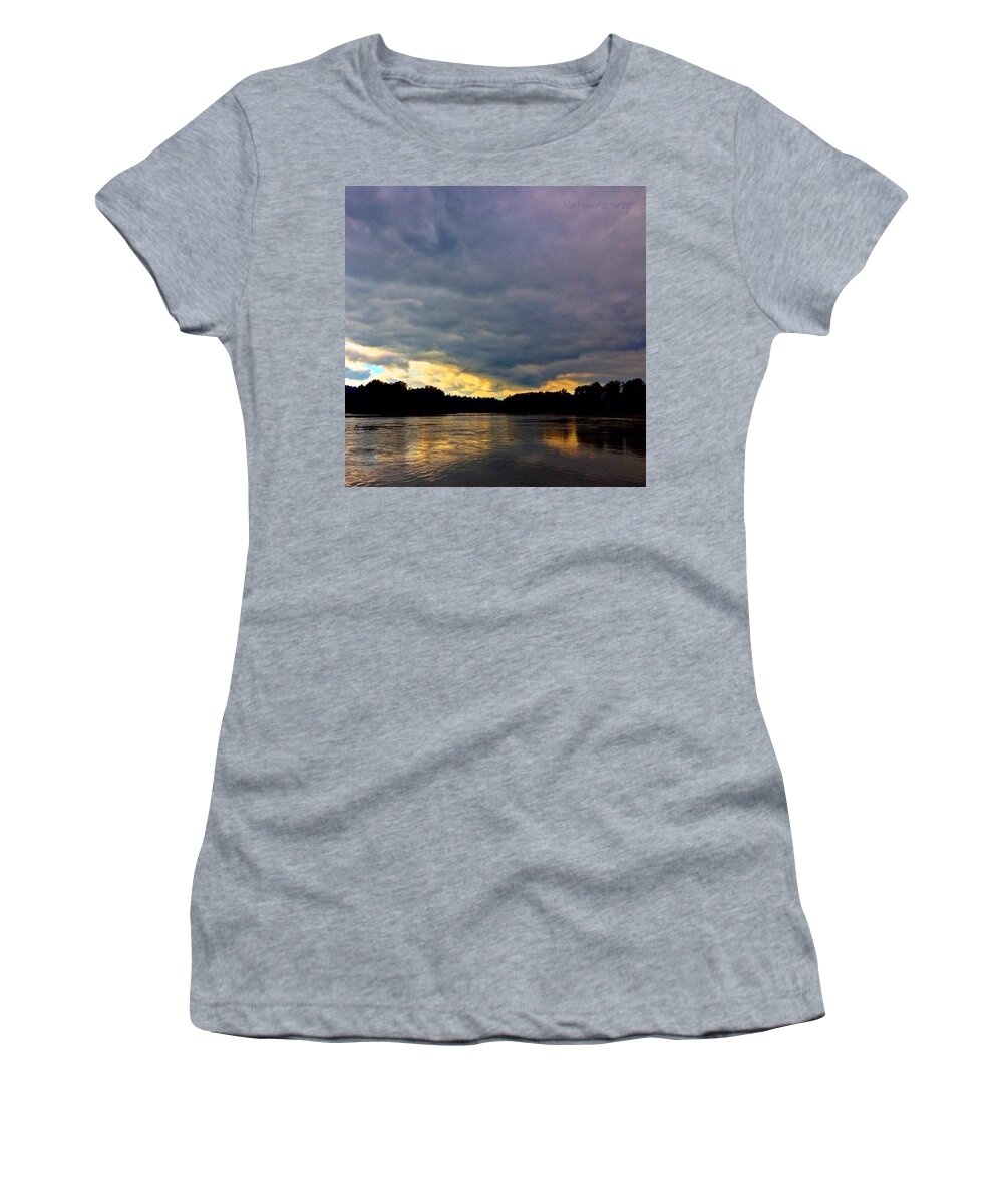 Evening Women's T-Shirt featuring the photograph Willamette River, Evening Light by Anna Porter
