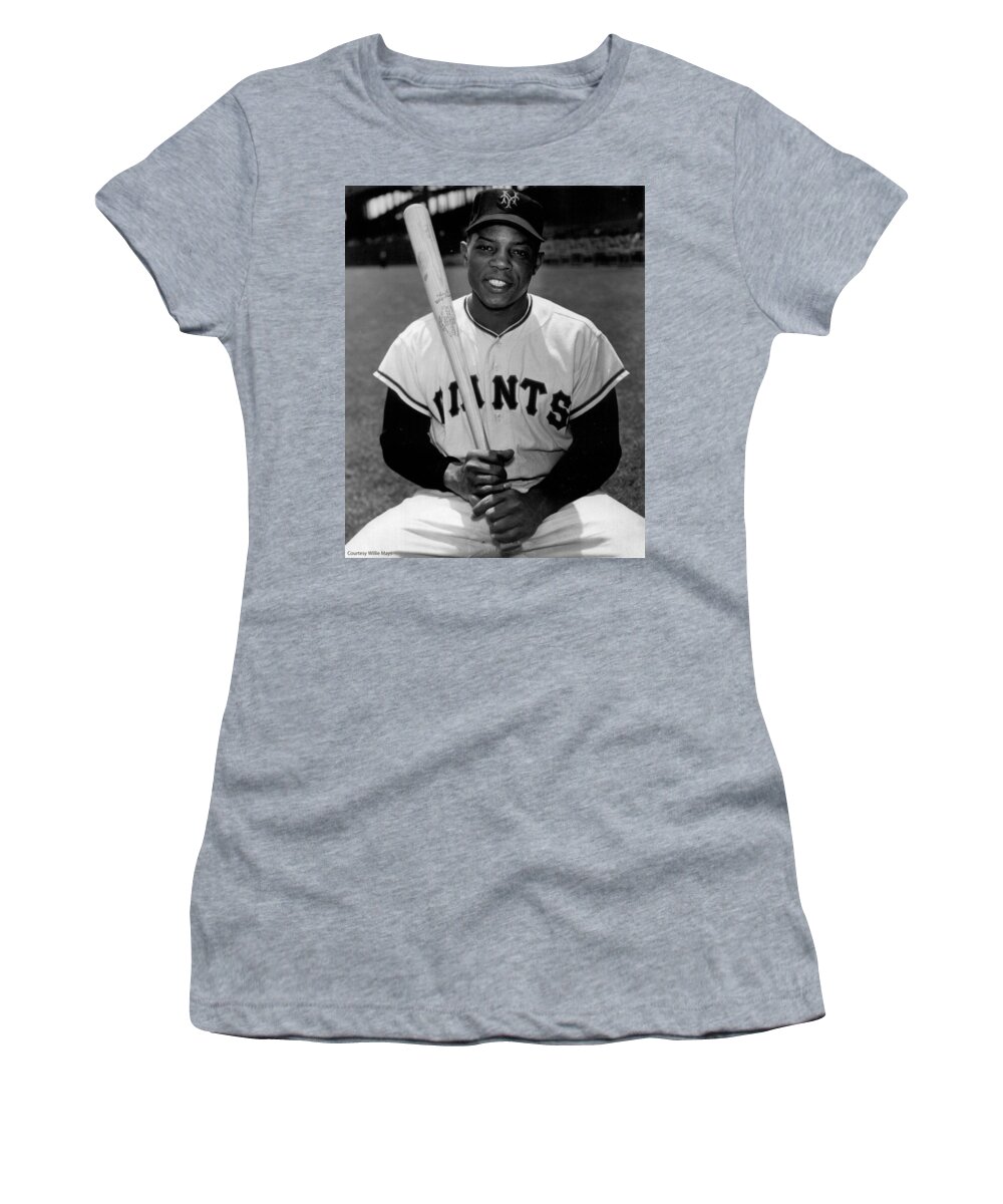 Willie Women's T-Shirt featuring the photograph Willie Mays by Gianfranco Weiss