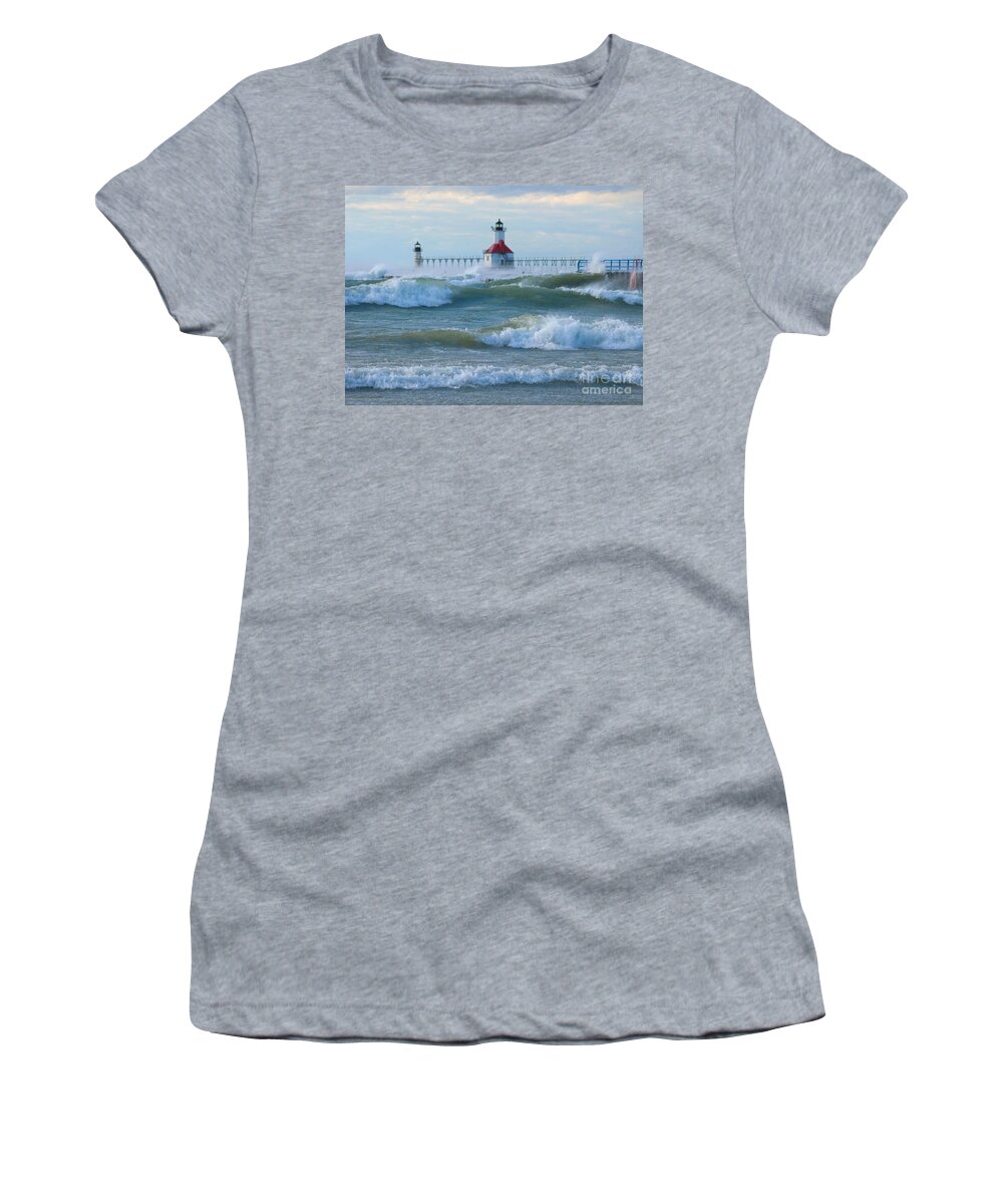 Wind Women's T-Shirt featuring the photograph Wind-borne Fury by Ann Horn