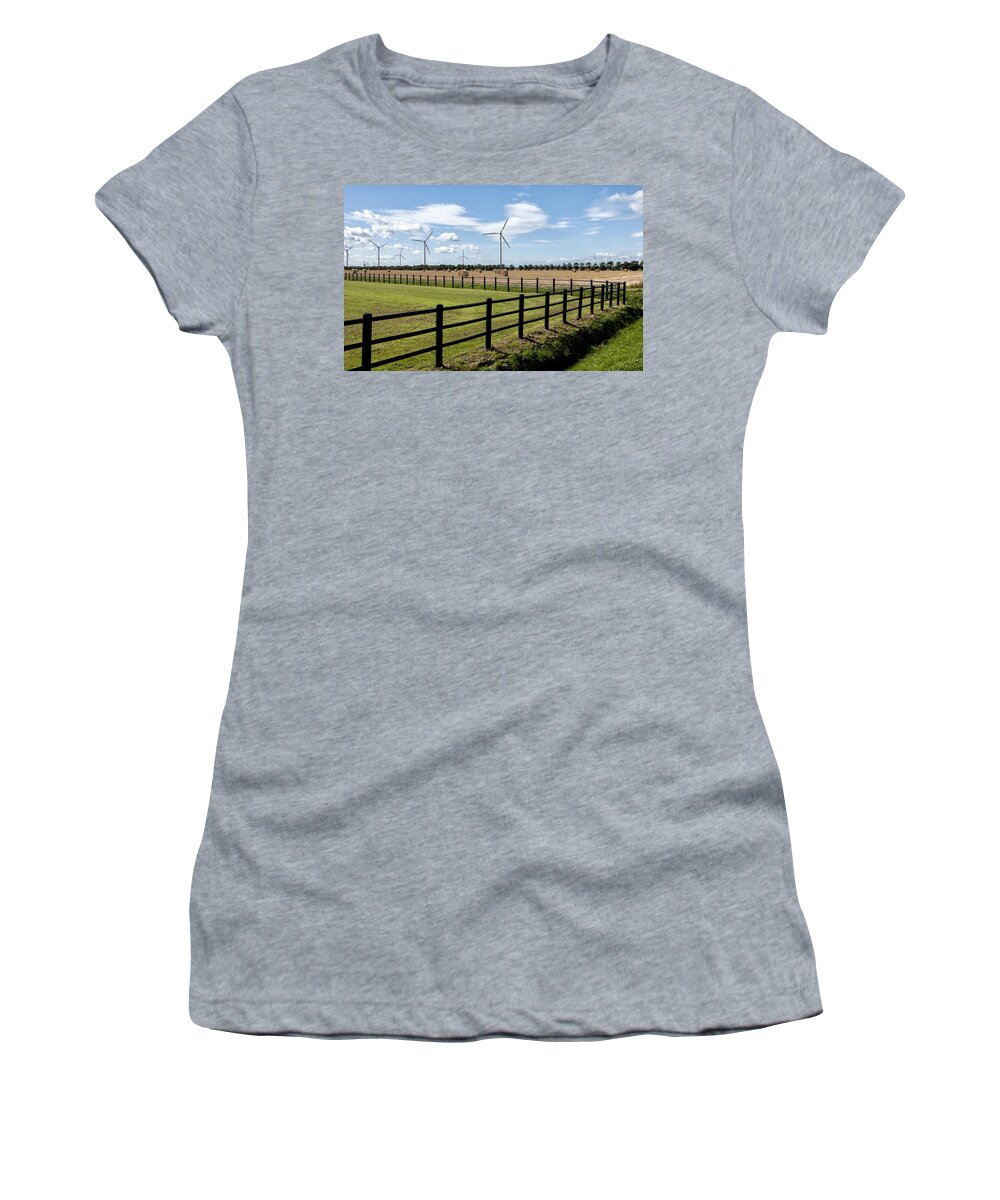 Windmills Women's T-Shirt featuring the photograph Windmills by Mike Santis