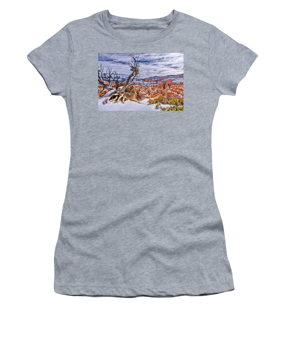 Christopher Holmes Photography Women's T-Shirt featuring the photograph Winter In Bryce Canyon by Christopher Holmes