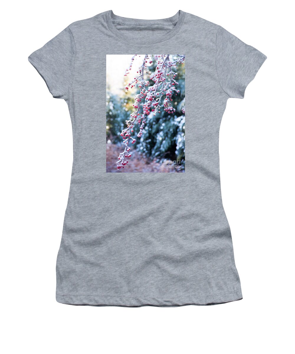 Ice Cycles Women's T-Shirt featuring the photograph Winters Beauty by Alana Ranney