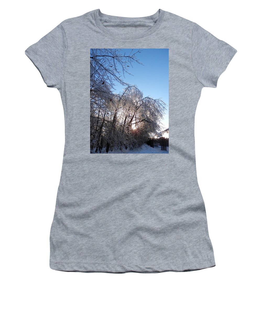 Winter Women's T-Shirt featuring the photograph Winter's Grip 1 by Pema Hou