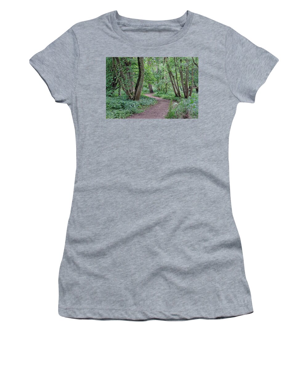 Woodland Path Women's T-Shirt featuring the photograph Woodland Path by Tony Murtagh