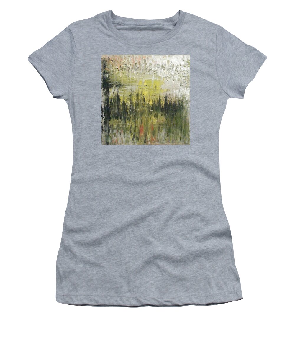 Abstract Painting Women's T-Shirt featuring the painting Y - liesiii by KUNST MIT HERZ Art with heart
