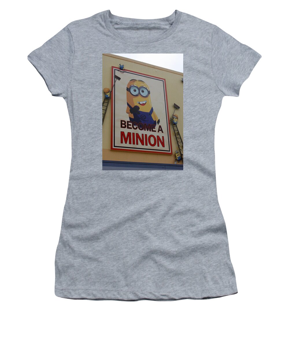 Universal Orlando Resort Women's T-Shirt featuring the photograph Year Of The Minions by David Nicholls