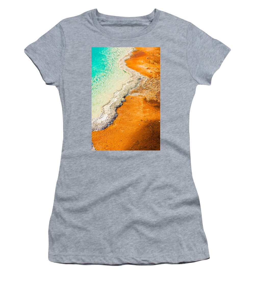 Yellowstone National Park Women's T-Shirt featuring the photograph Yellowstone Abstract by Sebastian Musial