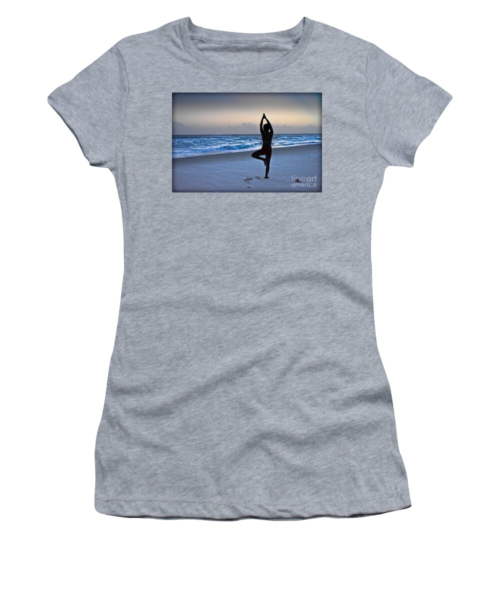 Yoga Women's T-Shirt featuring the photograph Yoga Posing by Gary Keesler