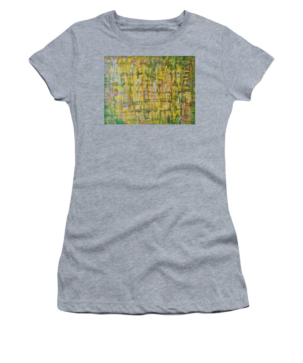 Abstract Painting Women's T-Shirt featuring the painting Z3 - she by KUNST MIT HERZ Art with heart