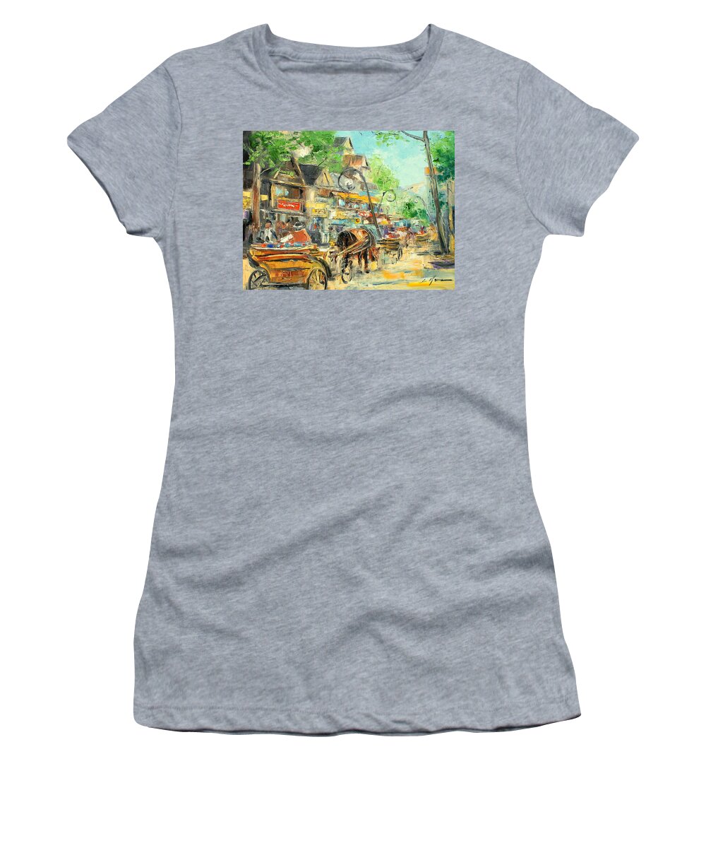 Zakopane Women's T-Shirt featuring the painting Zakopane - Poland by Luke Karcz