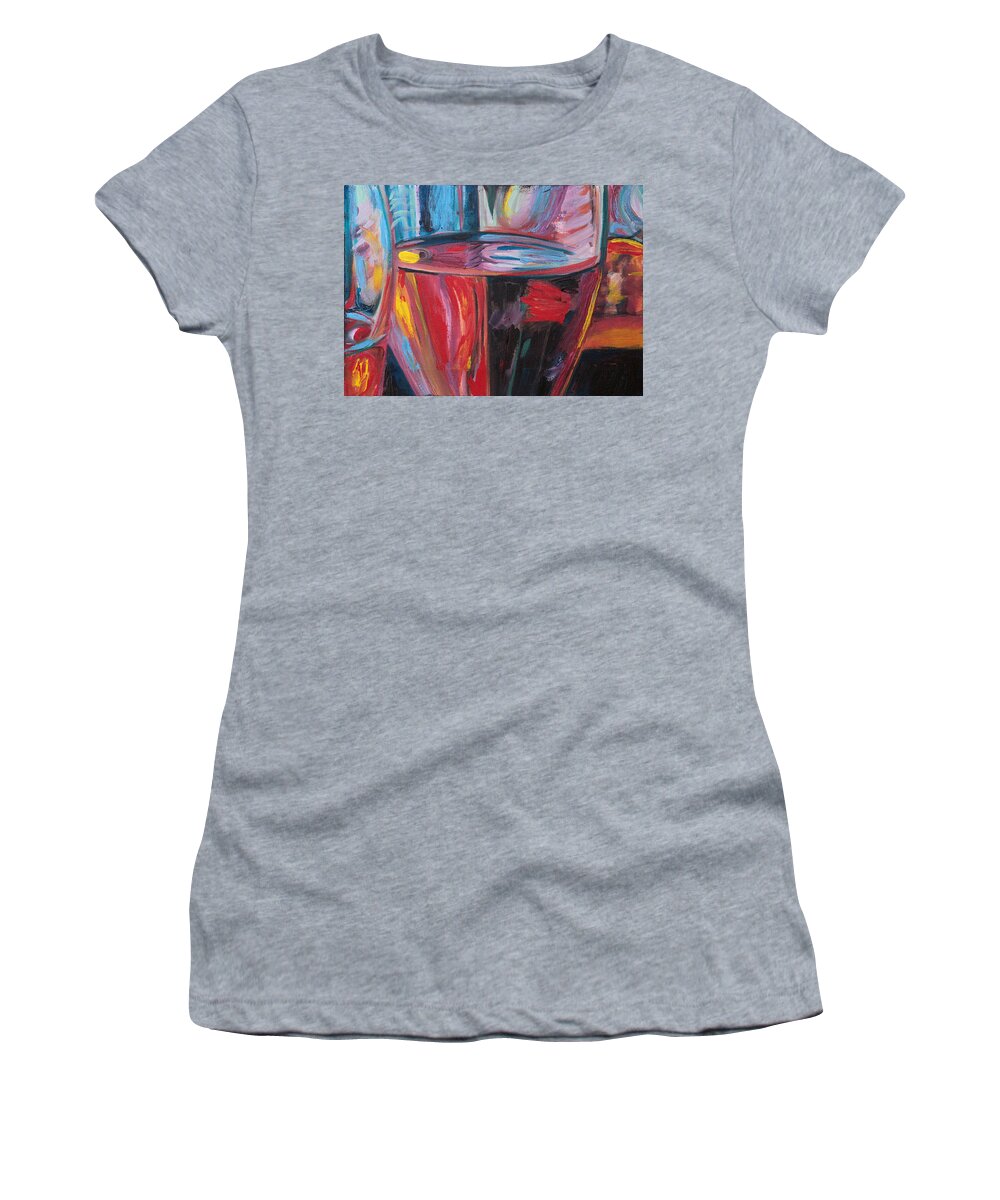 Palette Knife Women's T-Shirt featuring the painting Zest by Trina Teele