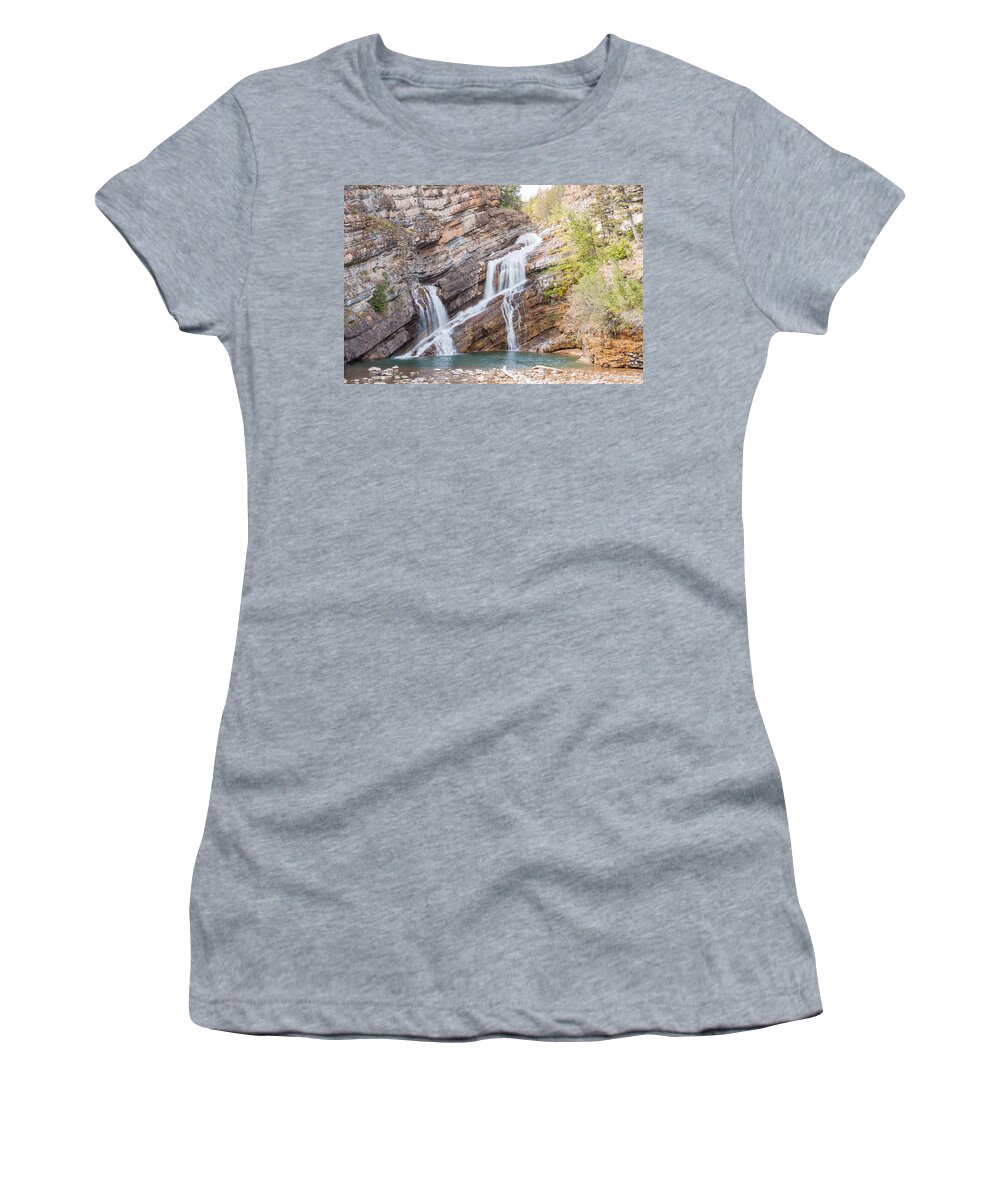 Cameron Falls Women's T-Shirt featuring the photograph Zigzag Waterfall by John M Bailey
