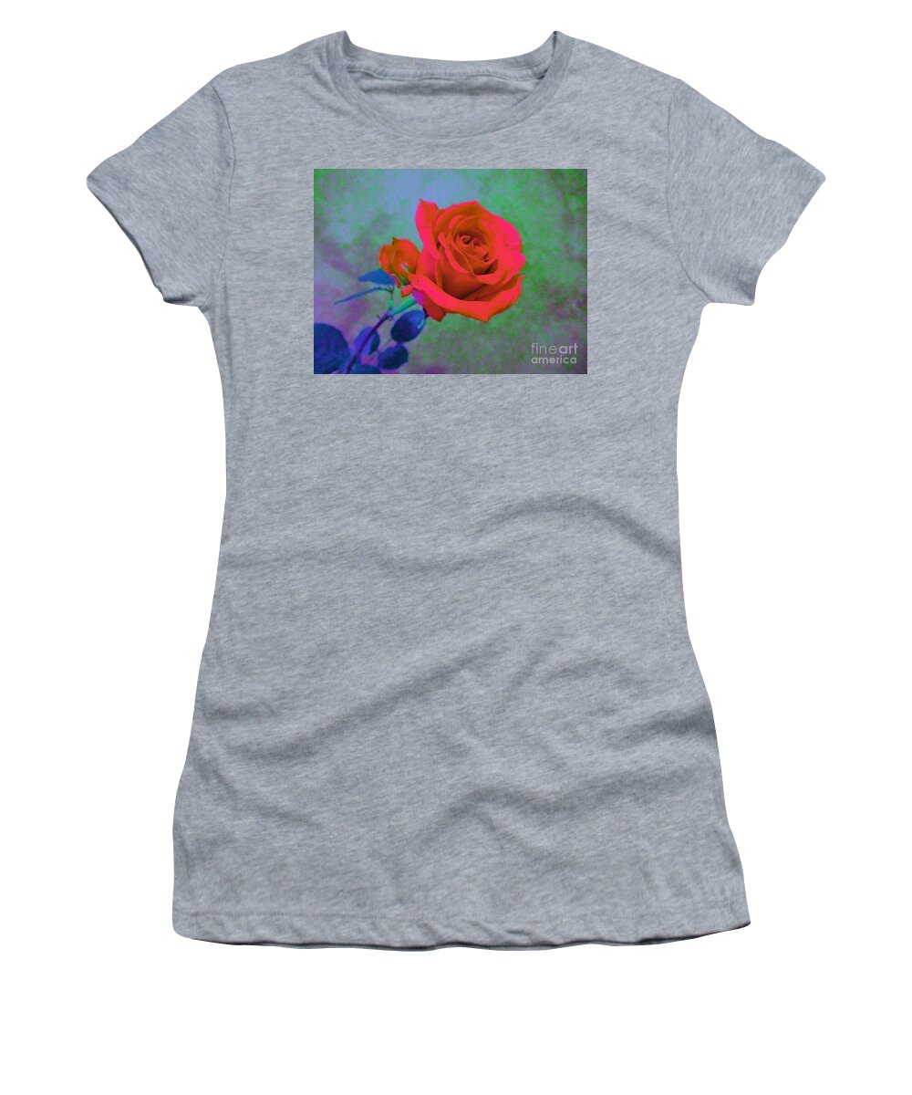 Rose Women's T-Shirt featuring the photograph American Beauty - Red Rose by Susan Carella
