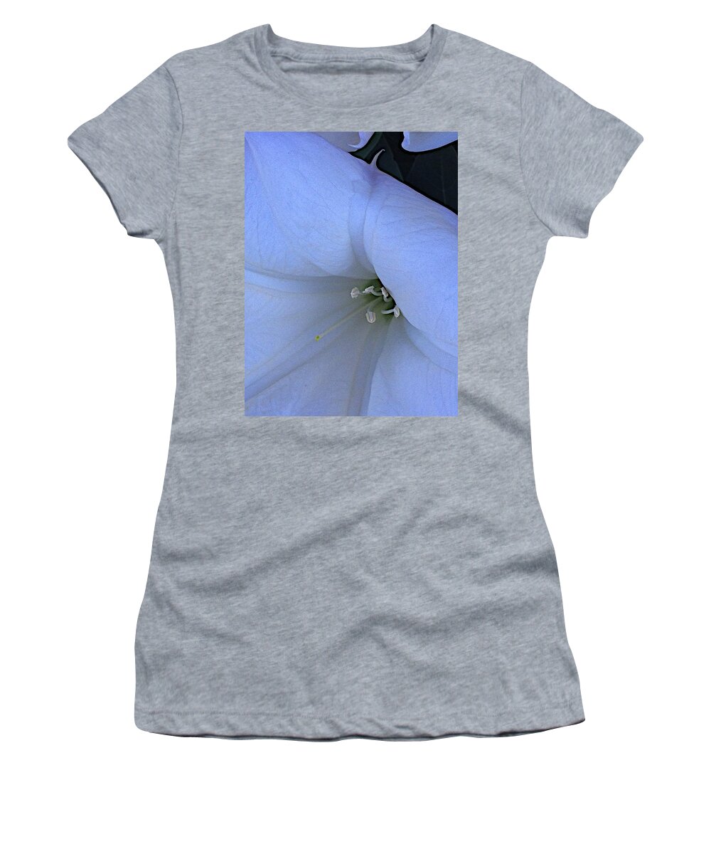 Moonflower Women's T-Shirt featuring the photograph Blue #1 by Joseph Yarbrough
