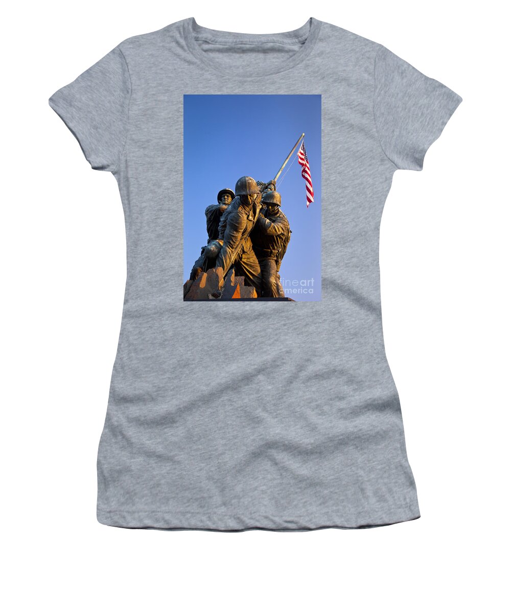 Iwo Jima Women's T-Shirt featuring the photograph Iwo Jima Memorial #1 by Brian Jannsen