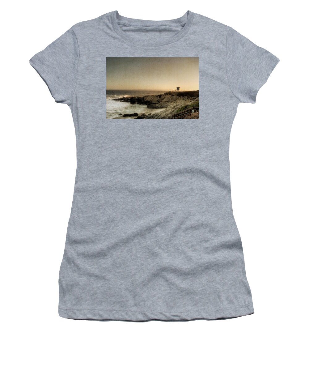Malibu Women's T-Shirt featuring the photograph Malibu Lifeguard Station #1 by Natasha Bishop