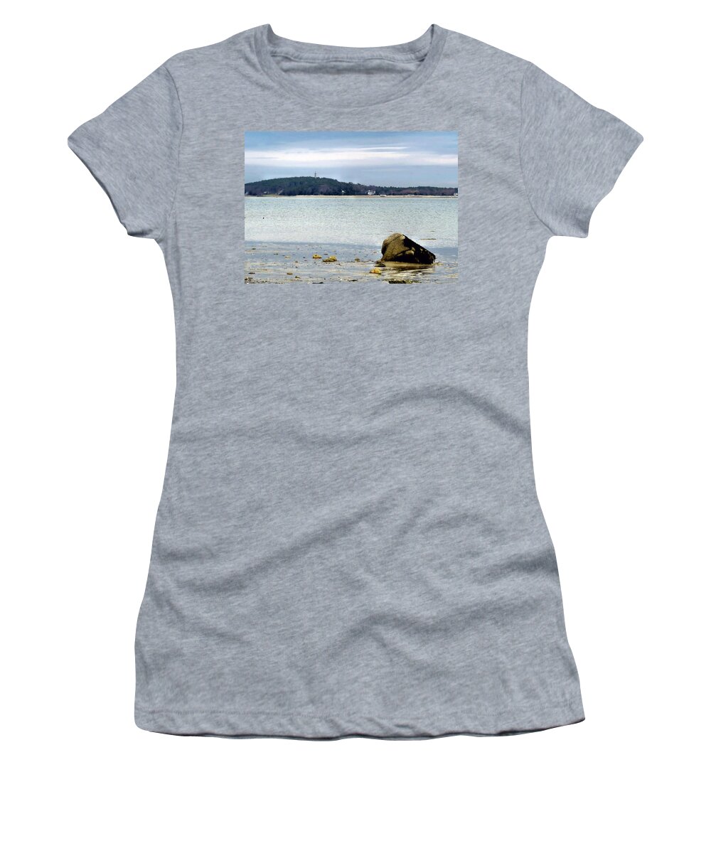 Ocean Women's T-Shirt featuring the photograph Pastel Coastal Scenery by Janice Drew