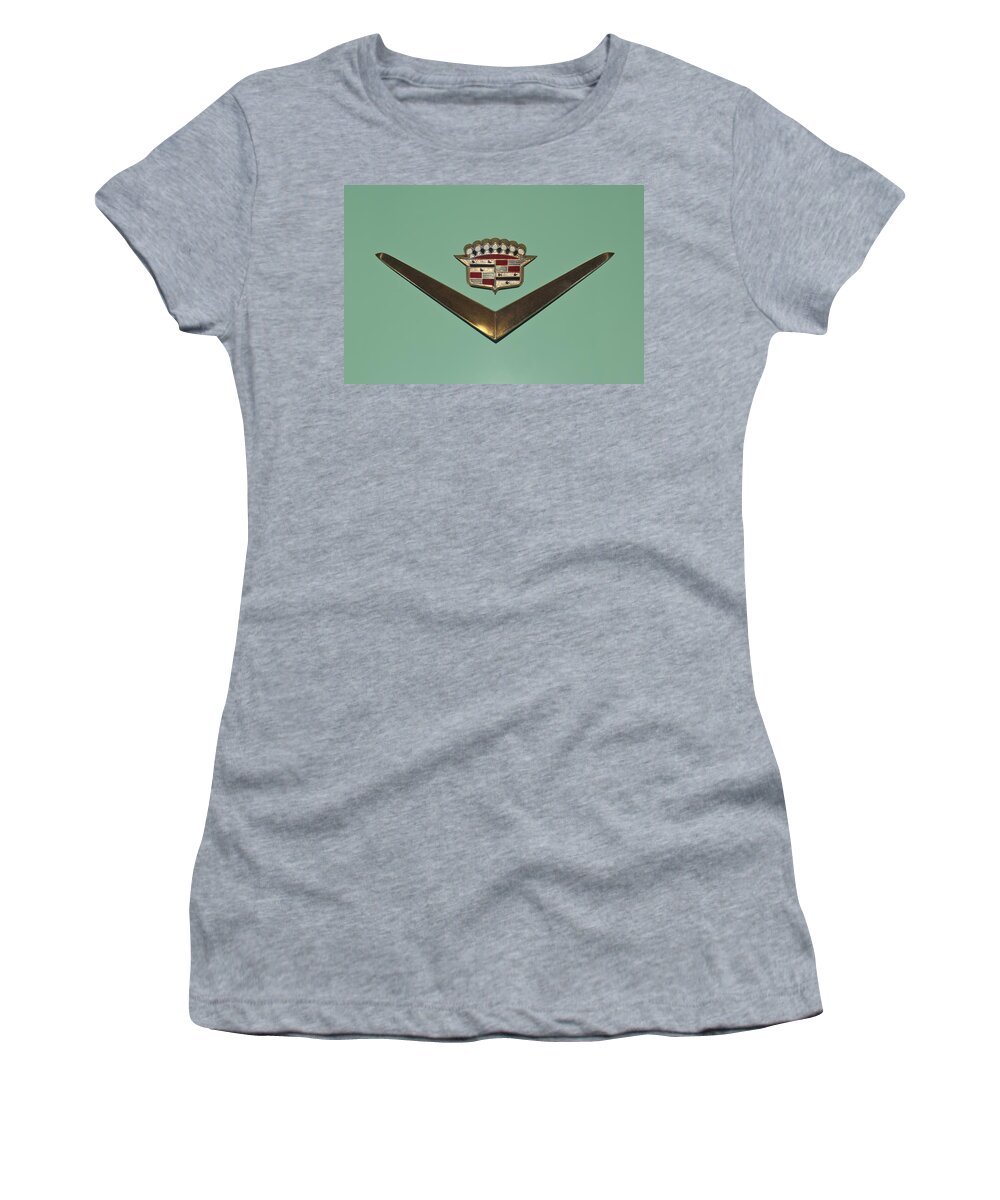 Cadillac Women's T-Shirt featuring the photograph Cadillac Emblem #2 by Jill Reger