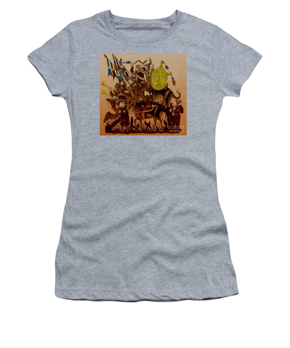 Muslim Women's T-Shirt featuring the photograph Turkish Muslims The Crusades #3 by Photo Researchers