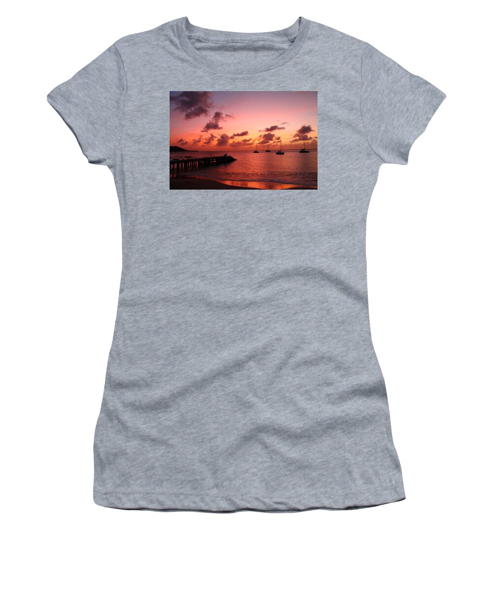 Sunset Women's T-Shirt featuring the photograph Sunset #5 by Catie Canetti