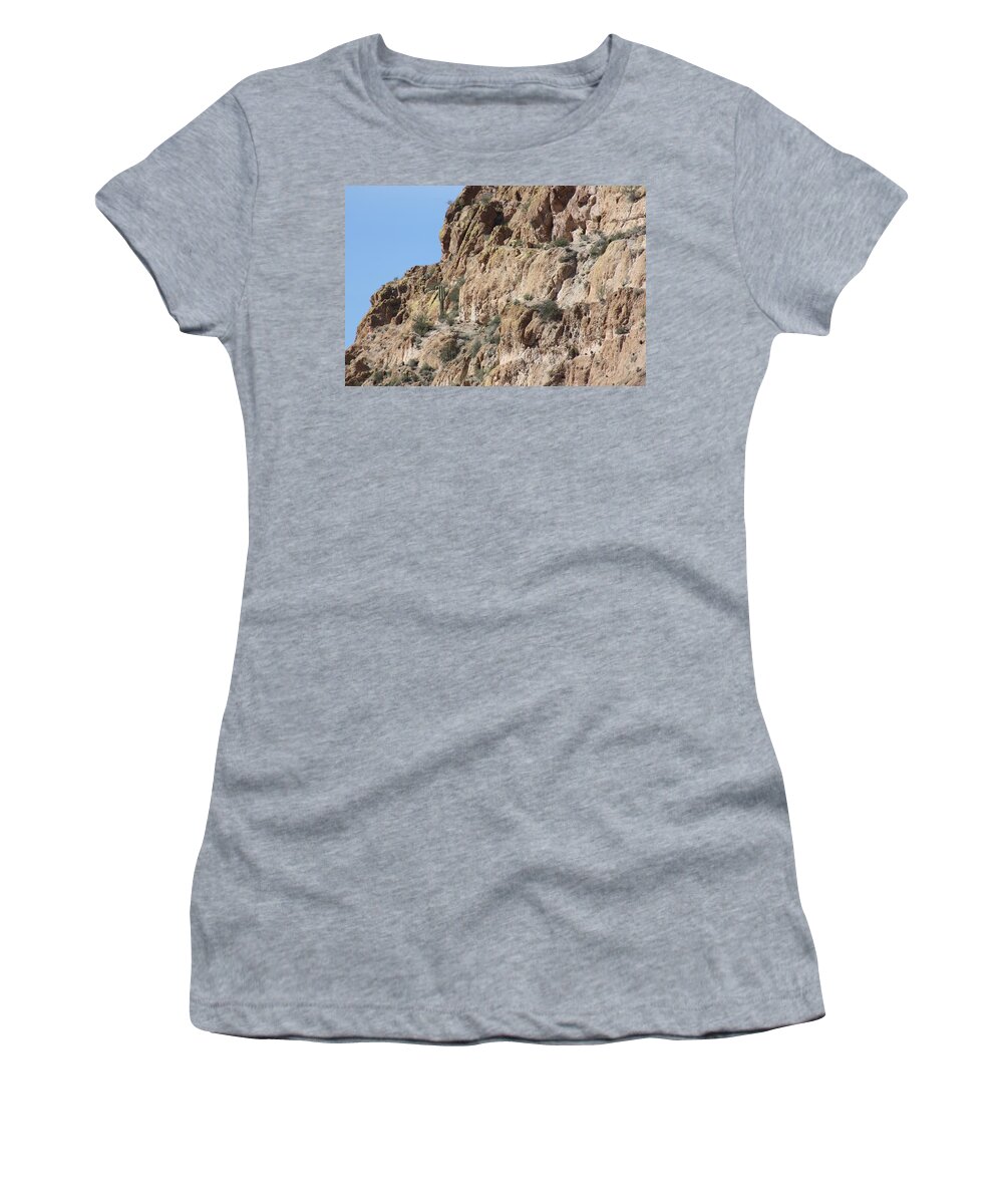 Sagouro Women's T-Shirt featuring the photograph A lone Cactus by Kim Galluzzo