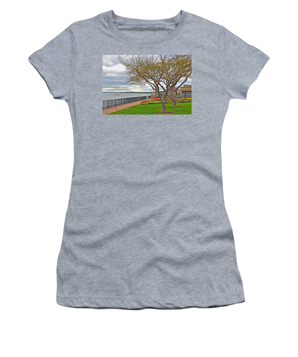  Women's T-Shirt featuring the photograph A View From the Garden by Michael Frank Jr