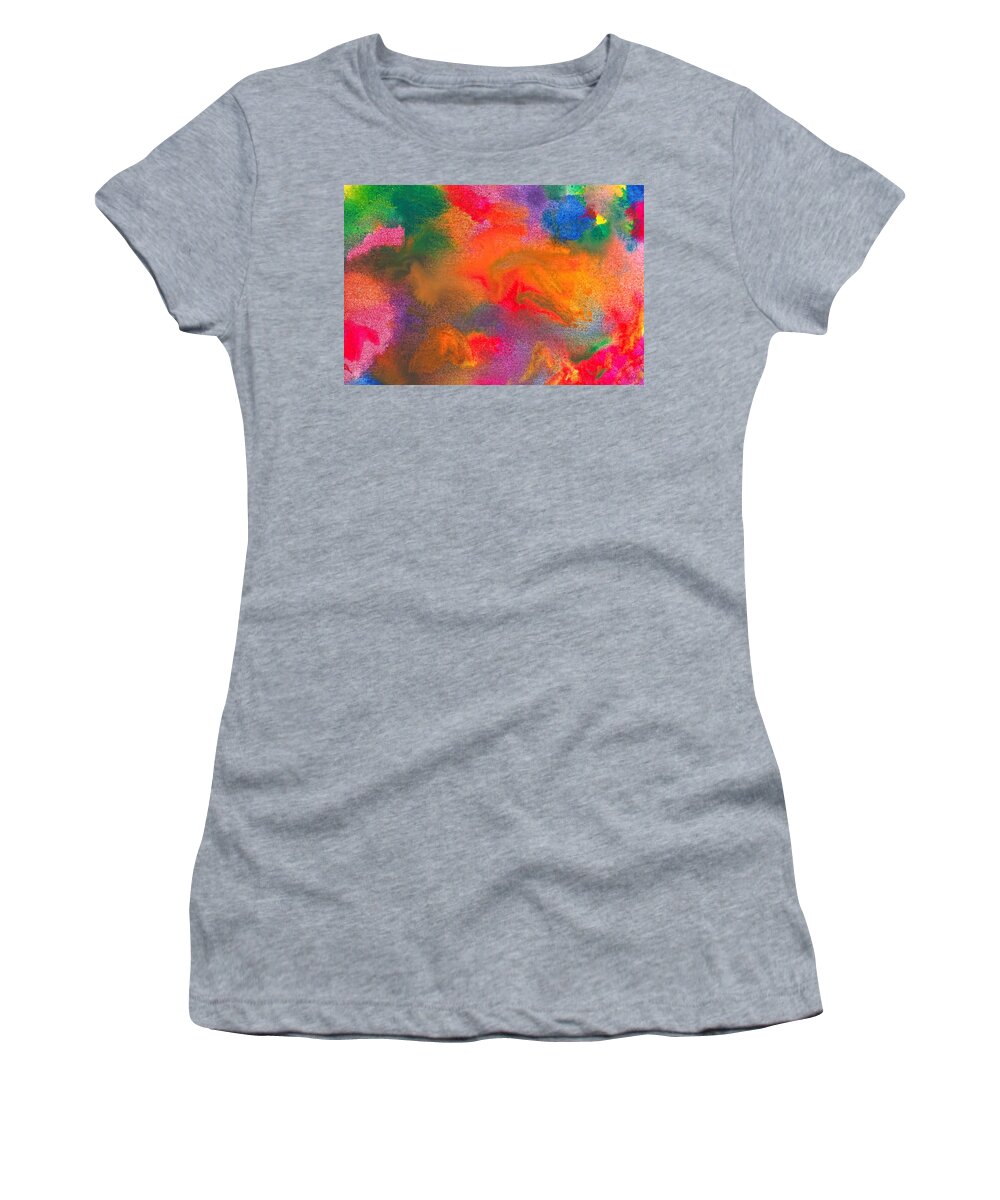 Abstract Women's T-Shirt featuring the photograph Abstract - Crayon - Melody by Mike Savad
