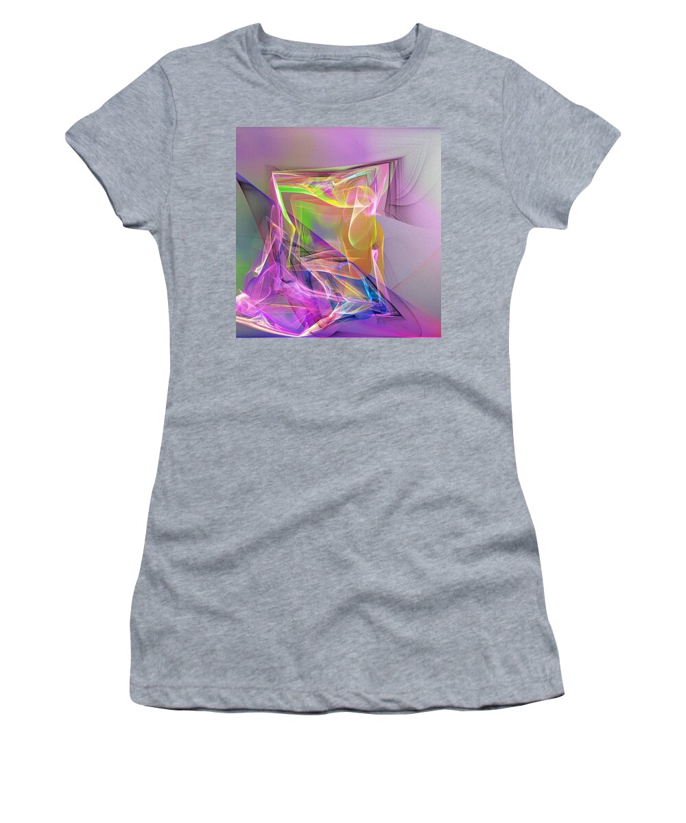 Fine Art Women's T-Shirt featuring the digital art Abstract Erotica 101511A by David Lane