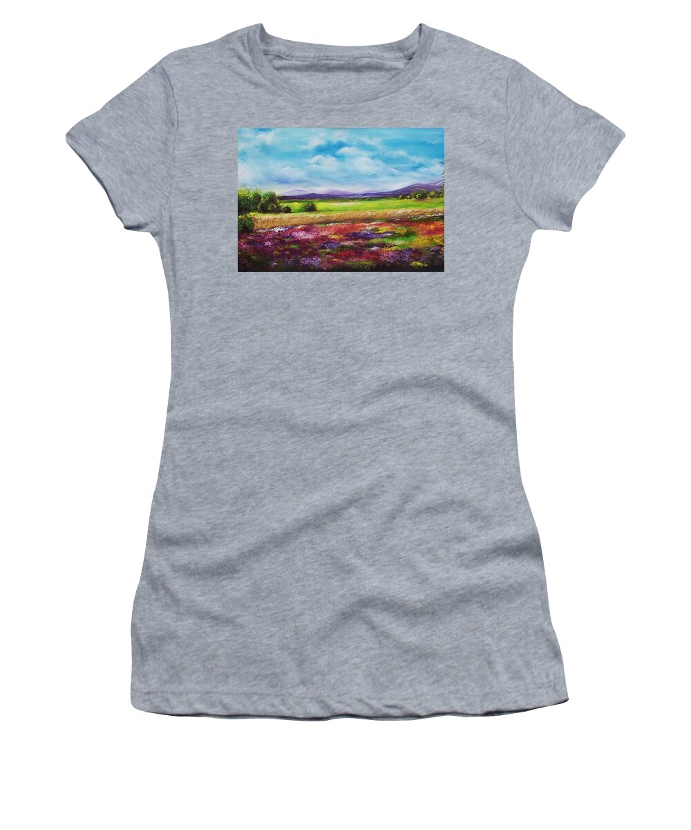Emery Franklin African American Landscape. Women's T-Shirt featuring the painting African by Emery Franklin