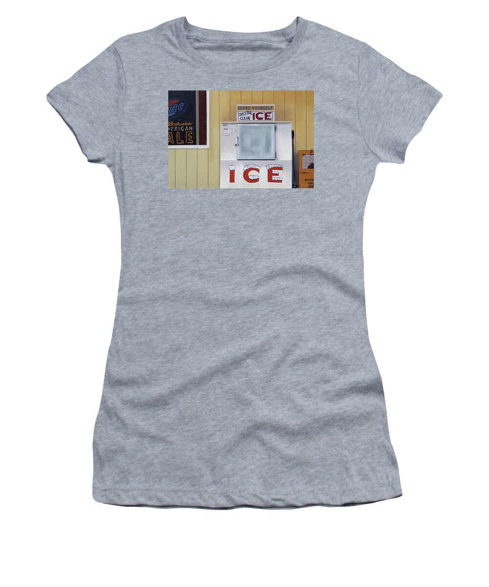Oil Women's T-Shirt featuring the painting Alaskan Ice by Craig Morris
