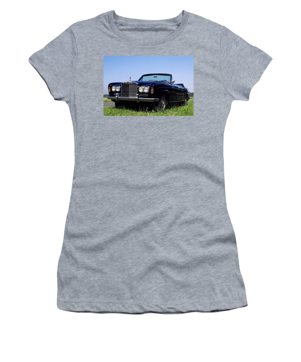 Antique Rolls Royce Convertible Car Women's T-Shirt featuring the photograph Antique Rolls Royce by Sally Weigand