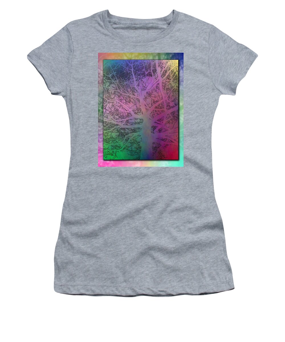 Arbor Women's T-Shirt featuring the digital art Arboreal Mist 2 by Tim Allen